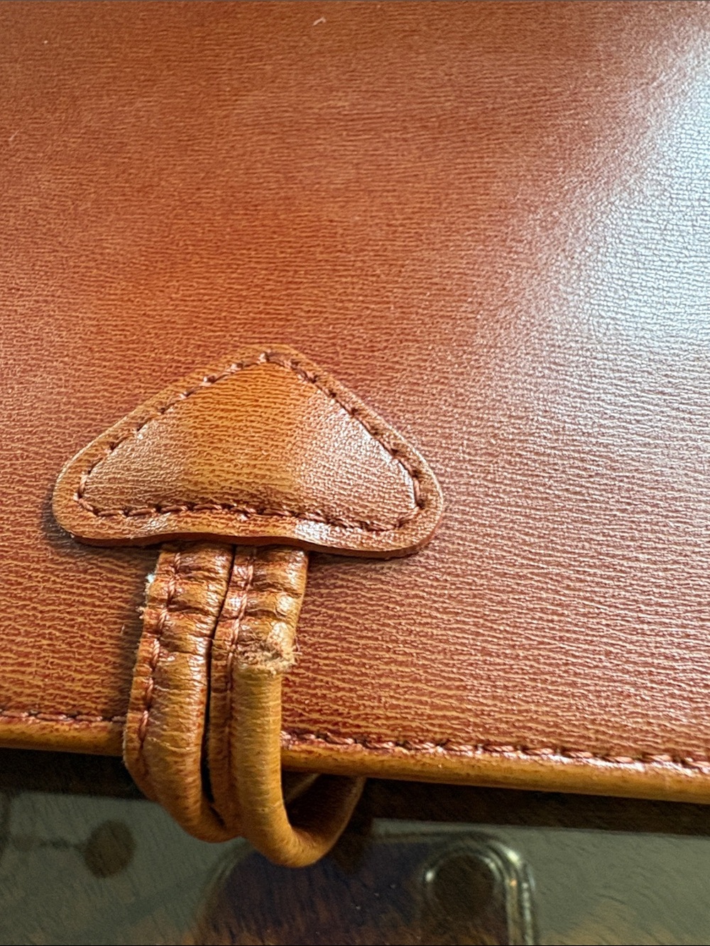 Longchamp Vintage Roseau Cognac Leather Shoulder Bag with Toggle Closure - Picture 4 of 7